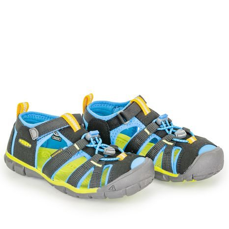 DĚTSKÉ SANDÁLY SEACAMP II CNX, BLACK/BRILLIANT BLUE, KEEN, 1022984/1022969, ČERNÁ