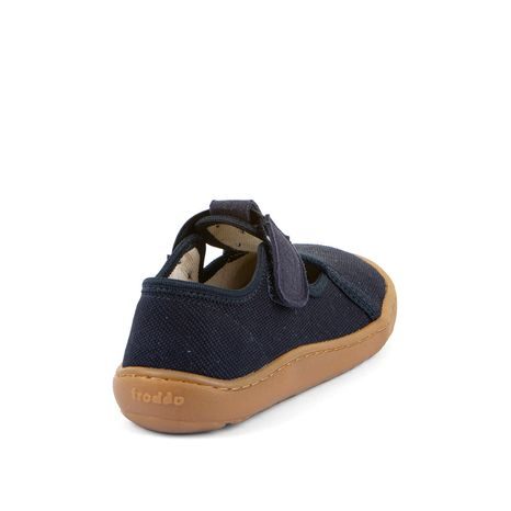 FIÚ VÁSZON BAREFOOT VÁLTÓCIPŐ CANVAS T-BAR DARK BLUE FRODDO G1700439