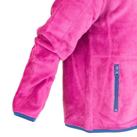 MIKINA DÍVČÍ CHLUPATÁ SE STOJÁČKEM, PIDILIDI, PD1139-07, FUCHSIA