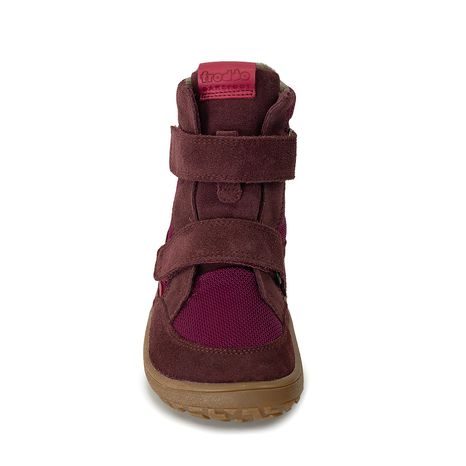 DÍVČÍ ZIMNÍ BAREFOOT BOTY TEX WINTER BORDEAUX, FRODDO, G3160233-7, ČERVENÁ