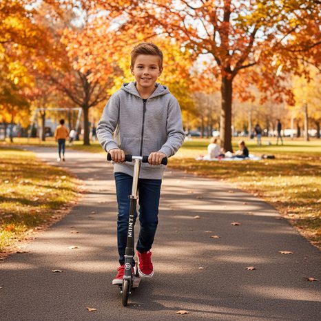 HANORAC CU GLUGĂ PENTRU BĂIEȚI CU GLUGĂ, MINOTI, 5ZTHRU 1, GRI