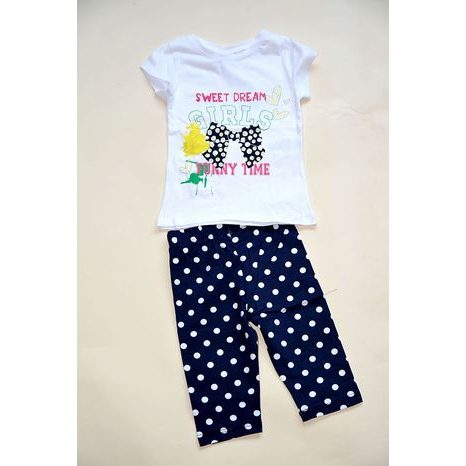 TRIČKO A KALHOTY, WENDEE, OZ22191-1, BÍLÁ