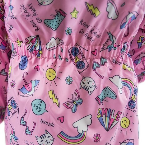 DÍVČÍ JARNÍ/PODZIMNÍ BUNDA S POTISKEM A KAPUCÍ, PIDILIDI, PD1092-03, RŮŽOVÁ