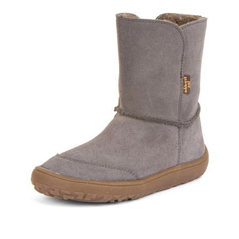 DĚTSKÉ ZIMNÍ BAREFOOT BOTY TEX SUEDE  GRAY, FRODDO, G3160238-3, ŠEDÁ