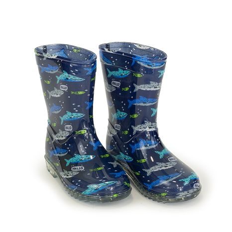 CHLAPECKÉ HOLÍNKY PVC - POTISK ŽRALOK, PIDILIDI, PL0036-04,  MODRÁ