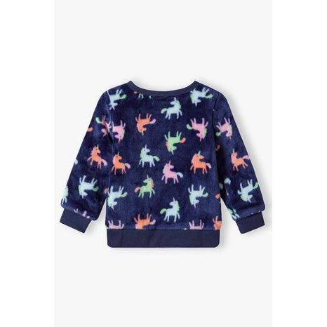 PYŽAMO DÍVČÍ FLEEZOVÉ, MINOTI, 16PJ 14, MODRÁ