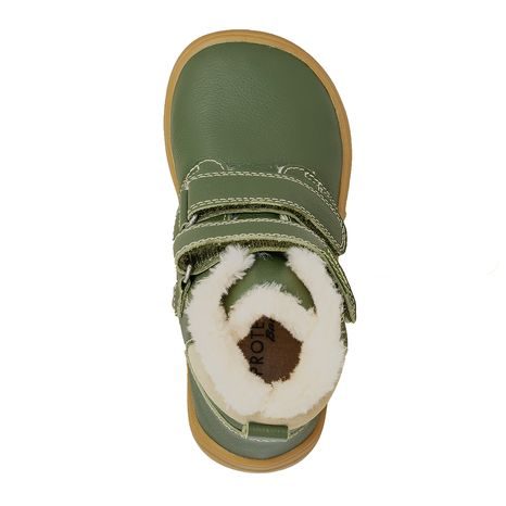 CHLAPECKÉ ZIMNÍ BOTY BAREFOOT DENY KHAKI, PROTETIKA, ZELENÁ