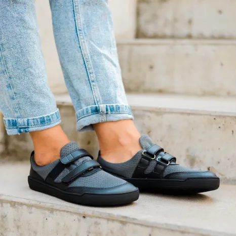 DĚTSKÉ BAREFOOT TENISKY CRAVE CATBOURNE GREY, ŠEDÁ