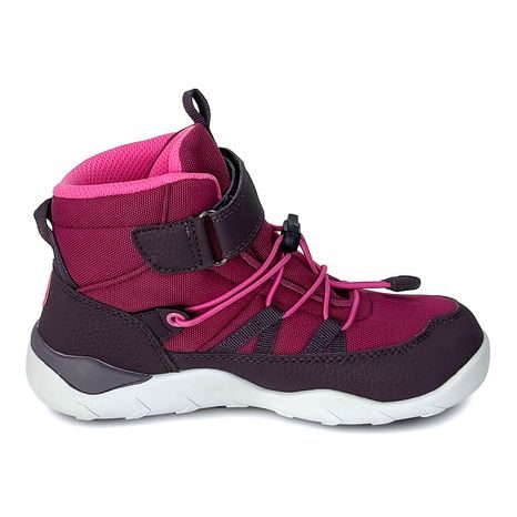 DĚTSKÉ ZIMNÍ BAREFOOTOVÉ BOTY S MEMBRÁNOU BUGGA CHRIS BURGUNDY B00190-16