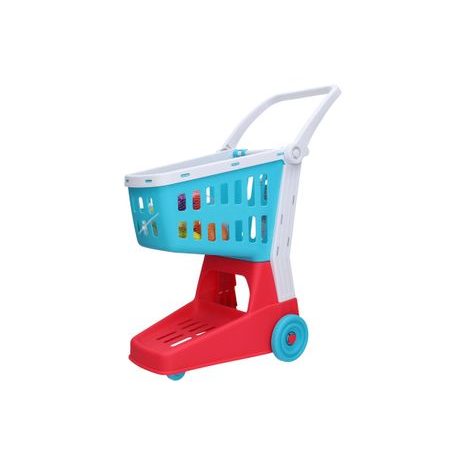 DĚTSKÝ NÁKUPNÍ VOZÍK PLAYGO 37 CM S POTRAVINAMI - BOČNÍ POHLED