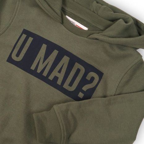 MIKINA CHLAPECKÁ S KAPUCÍ, MINOTI, KB FLEECE HOODY 9, KHAKI