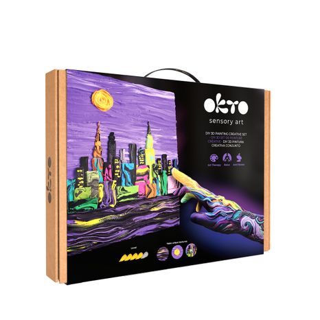 KREATIVNÍ MODELOVACÍ SADA OKTO S MOTIVEM SKYLINE NEW YORK V DÁRKOVÉ KRABICI