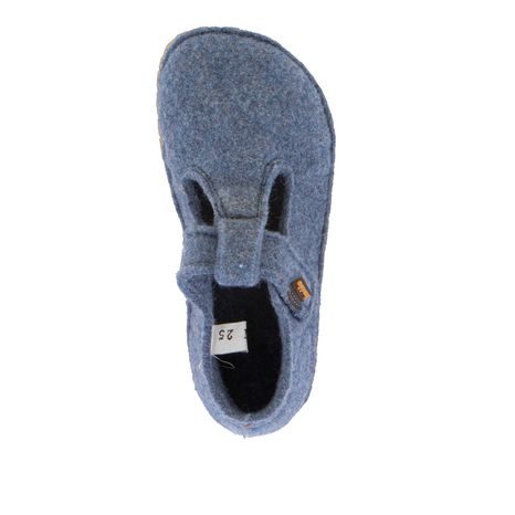 CHLAPECKÉ BAREFOOT BAČKORY FLEXY WOOLY DENIM; FRODDO; G1700378-1; MODRÁ
