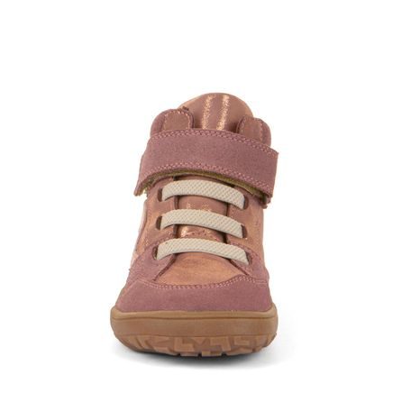 DIEVČENSKÉ CELOROČNÉ ČLENKOVÉ BAREFOOT TOPÁNKY TEX GO PINK/GOLD FRODDO G3110265-6