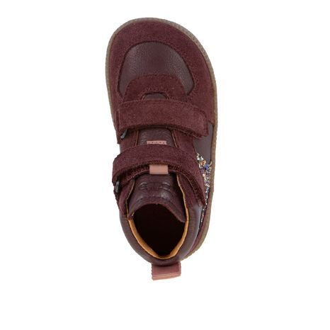 DIEVČENSKÉ CELOROČNÉ KOŽENÉ ČLENKOVÉ BAREFOOT TOPÁNKY LOOP HIGH-TOPS DARK BORDEAUX FRODDO G2110157-4
