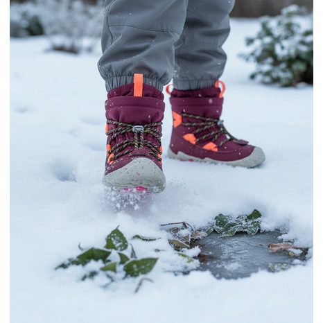 DÍVČÍ ZIMNÍ BOTY BAREFIT TRACE RED/ORANGE GORE-TEX, SUPERFIT,1-006038-5000