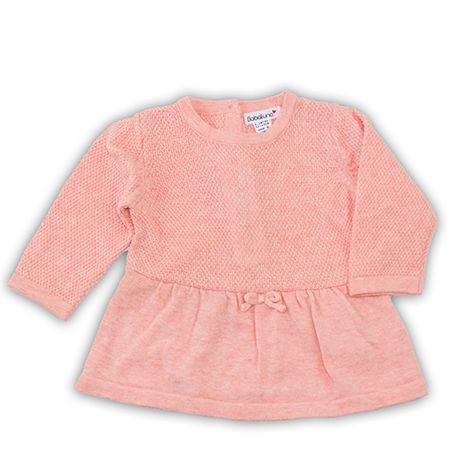 Šaty kojenecké úpletové, Minoti, BUNNY 2, růžová 