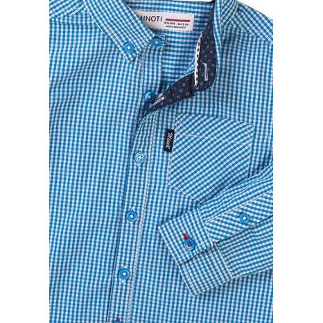 KOŠILE CHLAPECKÁ S DLOUHÝM RUKÁVEM, MINOTI, GRADE 2, MODRÁ