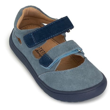 CHLAPECKÉ SANDÁLY BAREFOOT PADY JEANS, PROTETIKA, SVĚTLE MODRÁ