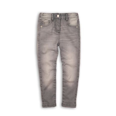 Pantaloni pentru fetițe din blugi cu elastan, Minoti, SUPER 4, gri 