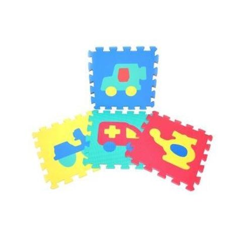 Měkké puzzle bloky dopravní prostředky 30 cm, WIKY, 118629