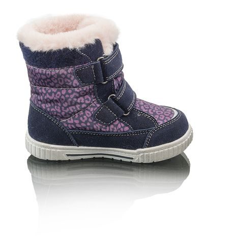 DÍVČÍ ZIMNÍ BOTY S KOŽÍŠKEM POLARFOX, 2 SUCHÉ ZIPY, BUGGA, B00172-06, FIALOVÁ