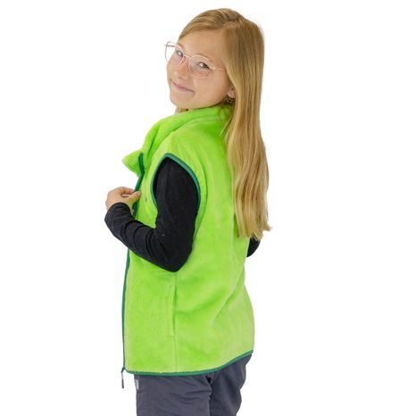 VESTĂ DE BLANĂ PENTRU COPII CU GULER ÎNALT, PIDILIDI, PD1140-19, VERDE