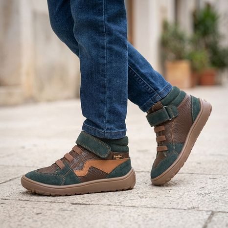CHLAPECKÉ CELOROČNÍ KOTNÍKOVÉ BAREFOOT BOTY TEX GO BROWN+ FRODDO G3110265-17