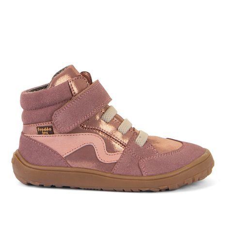 DIEVČENSKÉ CELOROČNÉ ČLENKOVÉ BAREFOOT TOPÁNKY TEX GO PINK/GOLD FRODDO G3110265-6