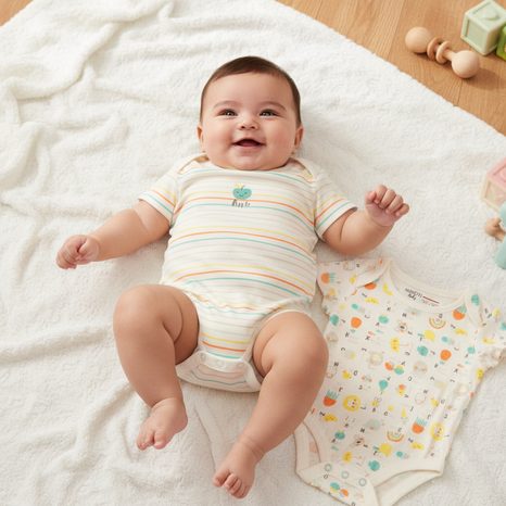 DETSKÉ BODY 2PACK, MINOTI, ABC 5, BIELE