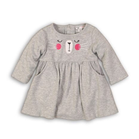Šaty kojenecké s bodyčkem, Minoti, BUNNY 12, šedá