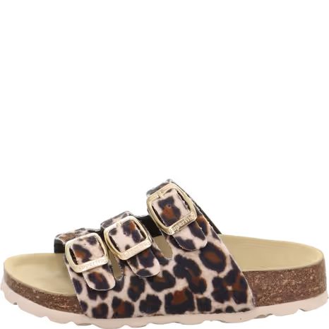 PAPUCI DIN PLUTĂ PENTRU FETE FOOTBAD BEIGE/MULTICOLORED SUPERFIT 1-800113-4000