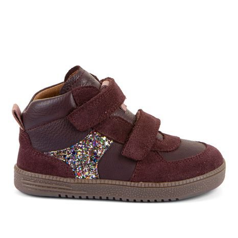 DIEVČENSKÉ CELOROČNÉ KOŽENÉ ČLENKOVÉ BAREFOOT TOPÁNKY LOOP HIGH-TOPS DARK BORDEAUX FRODDO G2110157-4