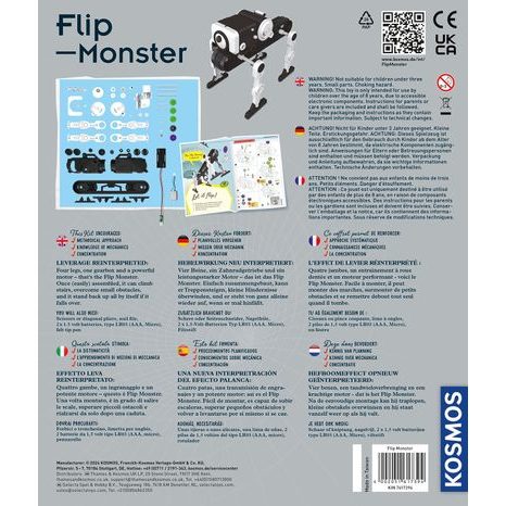 KRABICE S ROBOTEM FLIP MONSTER A VIDITELNÝM QR KÓDEM PRO ČESKÝ NÁVOD