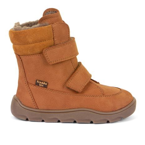 DĚTSKÉ ZIMNÍ BAREFOOT BOTY ZERU TEX WINTER COGNAC, FRODDO, G3160240-2, HNĚDÁ