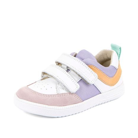 DIEVČENSKÉ BAREFOOT TEXTILNÉ TENISKY LOOP WHITE/LILA FRODDO G3130282-8