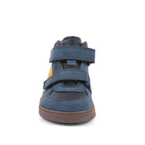 CHLAPČENSKÉ CELOROČNÉ KOŽENÉ ČLENKOVÉ BAREFOOT TOPÁNKY LOOP HIGH-TOPS DARK BLUE FRODDO G2110157