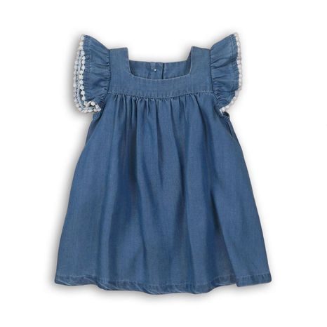 šaty dievčenské, Minoti, lemon 3, modrá 