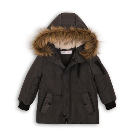 Kabát chlapčenský zimné Parka, Minoti, RAD 2, antracit
