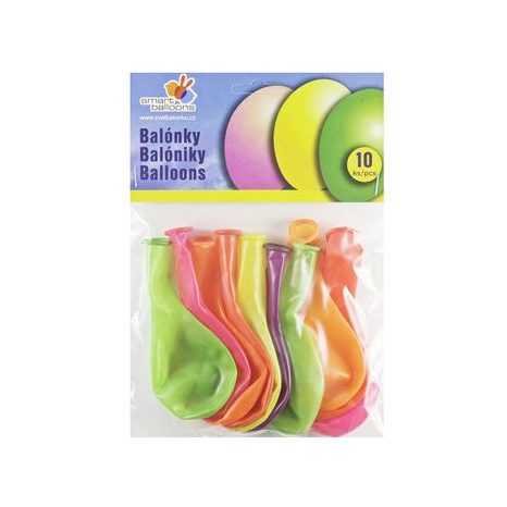 Baloane gonflabile - Set de 10 NEON 26cm, Smart Balloons, W040585