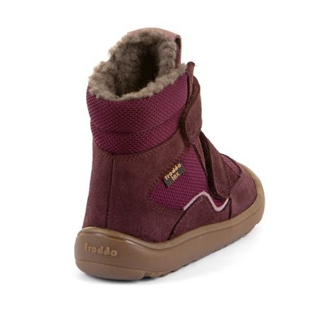 DIEVČENSKÉ ZIMNÉ BAREFOOT TOPÁNKY TEX WINTER BARDEAUX FRODDO G3160247-19