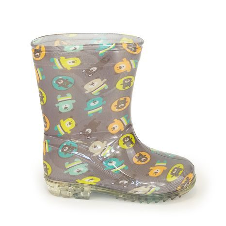 DĚTSKÉ HOLÍNKY PVC - POTISK ZVÍŘÁTKA, PIDILIDI, PL0042-18,  HNĚDÁ