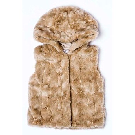 MELLÉNY LÁNY SZŐRME KAPUCNIS, MINOTI, ARANY 3, LÁNY