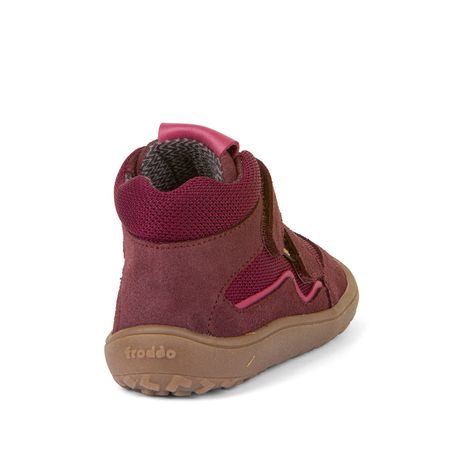 DÍVČÍ BAREFOOT BOTY TEX AUTUMN  BORDEAUX FRODDO G3110254-4 ČERVENÁ