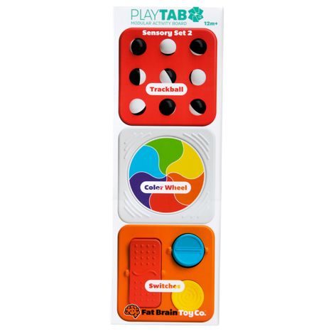 TŘI BAREVNÉ SENZORICKÉ DLAŽDICE FAT BRAIN PLAYTAB TILE SET 2