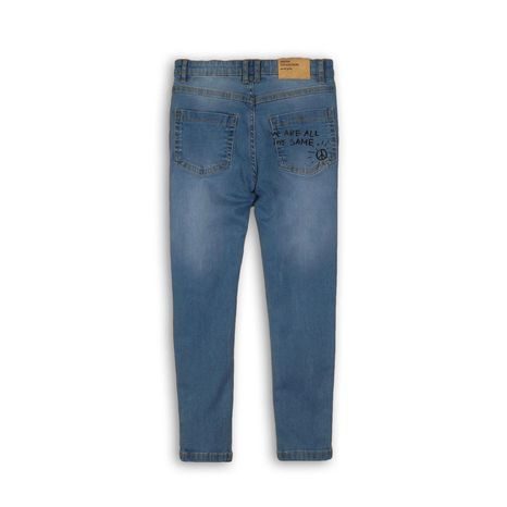 PANTALONI DIN DENIM PENTRU FETE CU ELASTIC, MINOTI, WILDERNESS 7, ALBASTRU