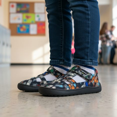 PAPUČE DĚTSKÉ BAREFOOT PROTETIKA OVE BLACK