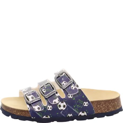 CHLAPECKÉ KORKOVÉ PANTOFLE FOOTBAD BLUE/MULTICOLORED SUPERFIT 1-800113-8090