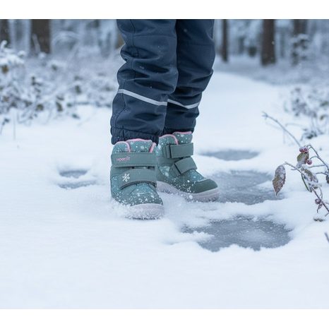 FETE CIZME DE IARNĂ HUSKY1 VERDE DESCHIS / ROZ GORE-TEX, SUPERFIT,1-006045-7500