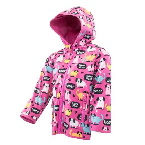 DIEVČENSKÁ SOFTSHELLOVÁ BUNDA S POTLAČOU A PEVNOU KAPUCŇOU, PIDILIDI, PD1088-03, RUŽOVÁ